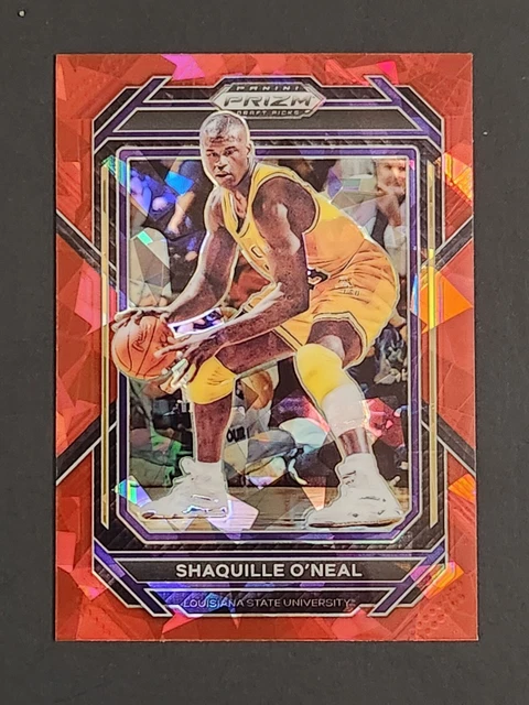 2023 Panini Prizm Draft Picks SHAQUILLE O'NEAL #92 Red Cracked Ice Lakers - HOF