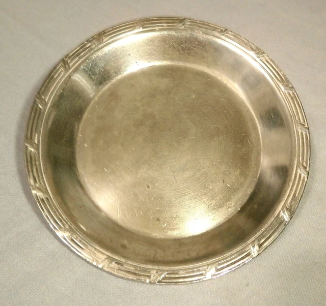 SOUTHERN PACIFIC RR, BM, silverplate, butter-pat, 3.5" round. Lite use.