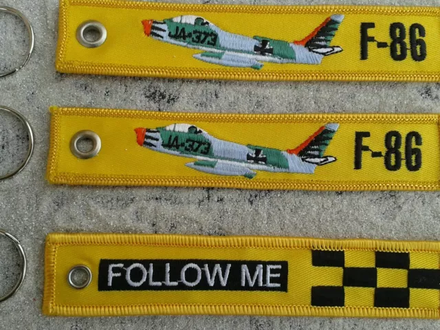 F - 86 SABRE 3er SET / Follow Me Schlüsselanhänger /Avion / Aircraft / YakAir