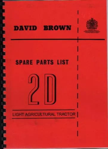 David Brown "2D" Illustrated Tractor Parts Book