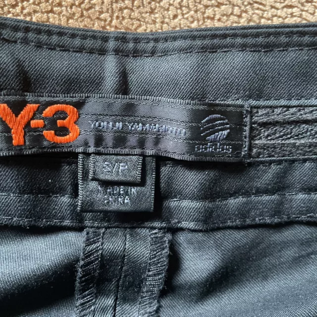 Y-3 Yohji Yamamoto x Adidas Women’s Black Cotton/Paper Wide Leg pants S/P