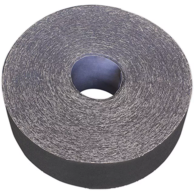 Rollo Emery de sarga azul - 50 mm x 50 m - flexible y resistente al desgarro - 80 arena 3
