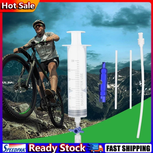 Siringa per Liquido Sigillante, 60ml Biciclette Sigillante Iniettore, Siringa Gigante con Tubo, French Valve Core, Strumento di rimozione del Nucleo, per Bicicletta e Strumento di Rimozione
