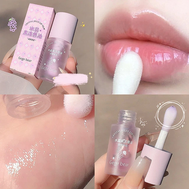 Abrigo hidratante de relleno de aceite de labios de jalea de cristal 4 g para lápiz labial brillo de labios Le