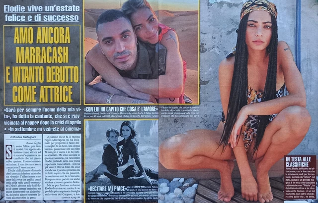 Italian Clipping Ritaglio 2022 ELODIE amo ancora Marracash e intanto 3 PAGINE