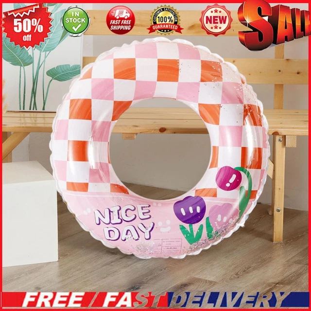 Sequin Swim Ring Thicked PVC Swimming Pool Floats Soft Sturdy for Beach Vacation