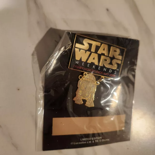 Disney Pin Star Wars Weekends 2000 Dangle R2D2 MGM Studios Le R2-d2