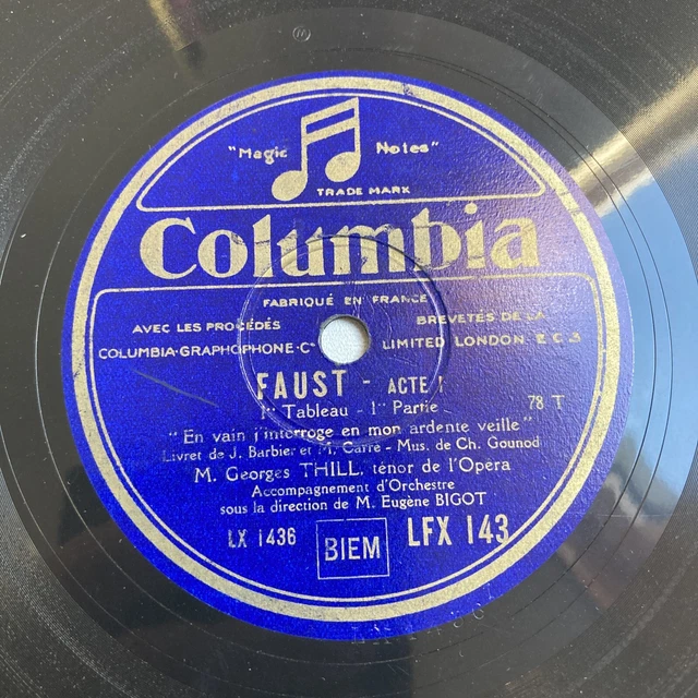 78 rpm Thill Faust Lfx143