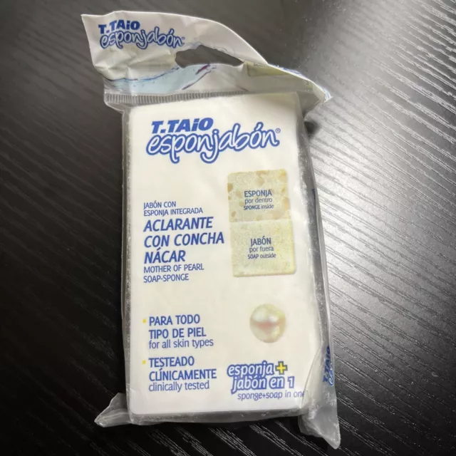 T.TAiO Esponjabón Concha Nacar Pack 2 - Esponja de Jabón Aclarante para la Piel