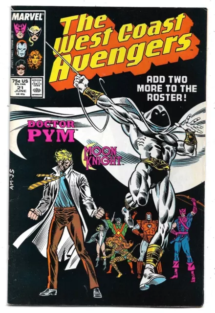 The West Coast Avengers #21 Moon Knight Joins FN (1987) Marvel Comics