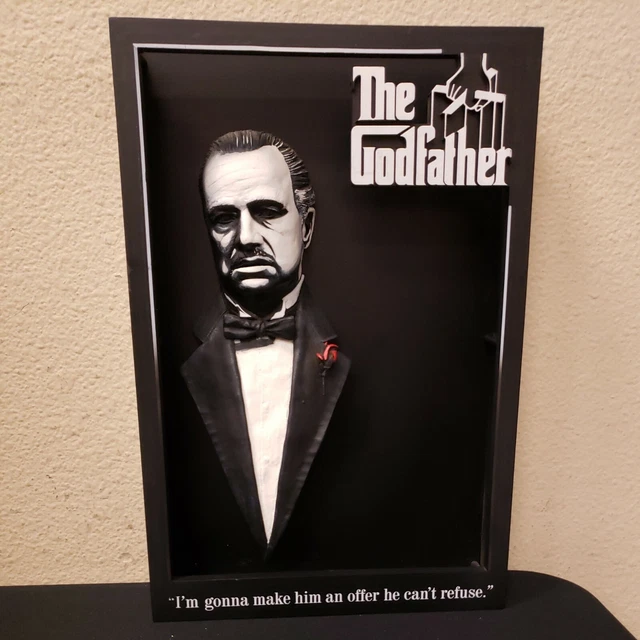 THE GODFATHER 3D Movie Poster Pop Culture Wall Art McFarlane