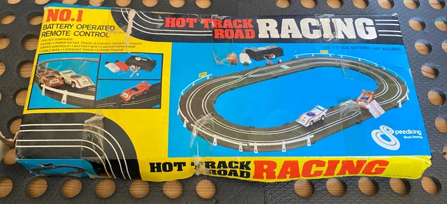Vintage Speedking Hot Track Road Racing Race Track Rare Cars Boxed