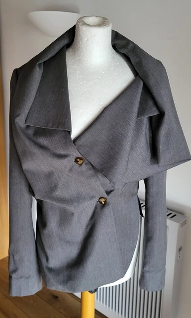 GIACCA ASIMMETRICA VIVIENNE Westwood Red Label grigio. Taglia 42 