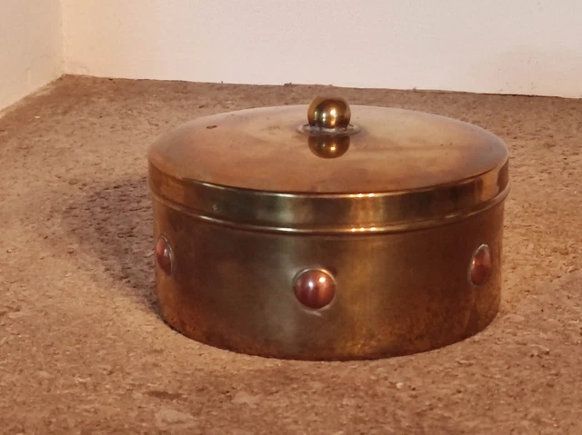 Boussole Laiton/Cuivre NKlaus 5 Cm – Rose Des Vents, Boîte Bois 8x8x3,5 Cm, Cadeau Vintage 160 G