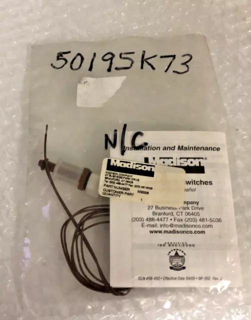 New Madison M3326-No Liquid Level Switch