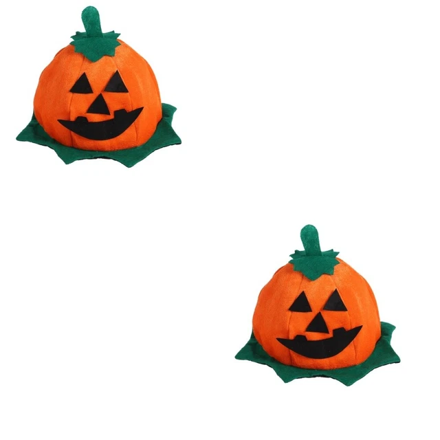 2 piezas Halloween Calabaza Sombrero Calabaza Halloween Fiesta Sombrero Vestir Sombrero Accesorios