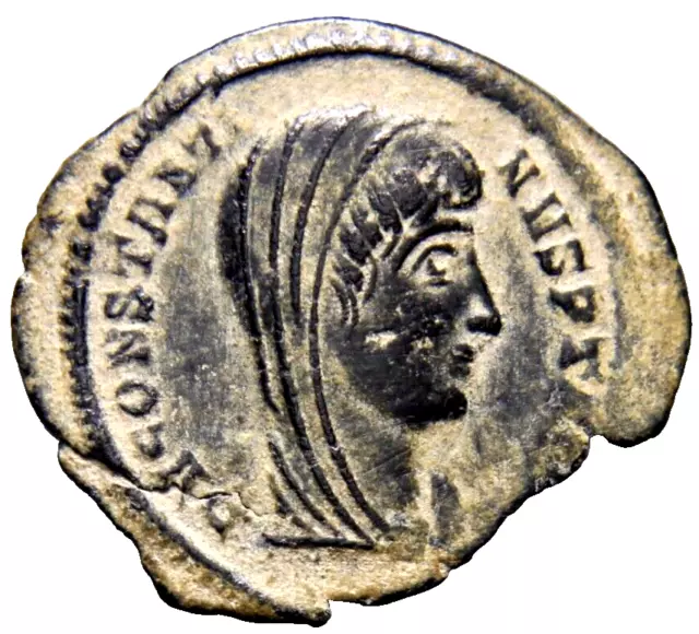 Divus Constantine I Æ Nummus. Nicomedia, AD 337-340 Quadriga Roman Coin wCOA