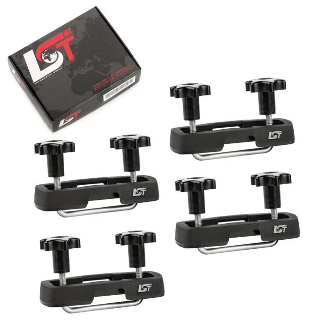 Kit Fixation Coffre De Toit - 4 Boulons En U Universels + Accessoires, Pour Barres Jusqu'à 40mm