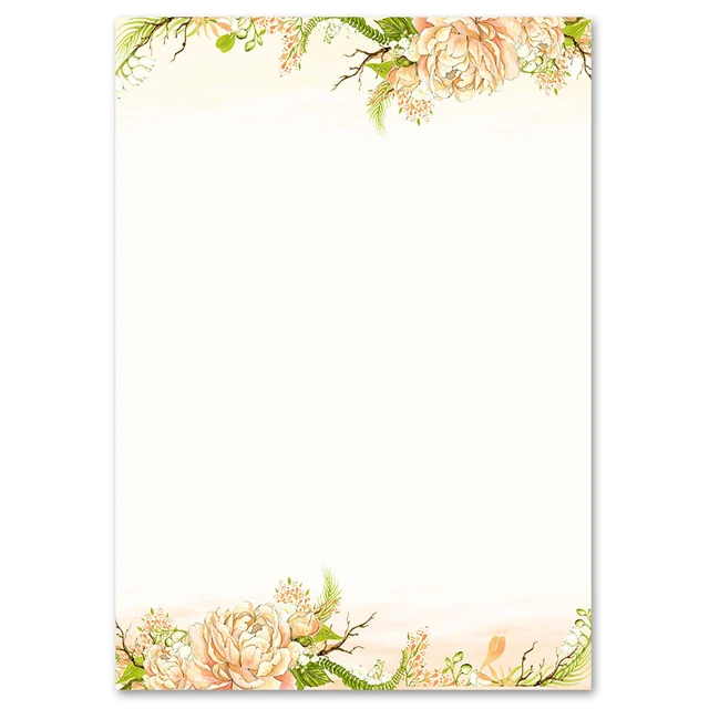 Motivpapier Ostern Osterblumen, 20 Blatt DIN A4 – 90 G/m², Für Drucker & Zum Beschreiben, Einseitig Bedruckt