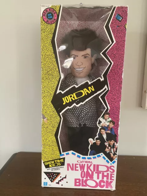 1990 New Kids on the Block NKOTB Jordan Knight Showtime Plush Doll Vintage Box