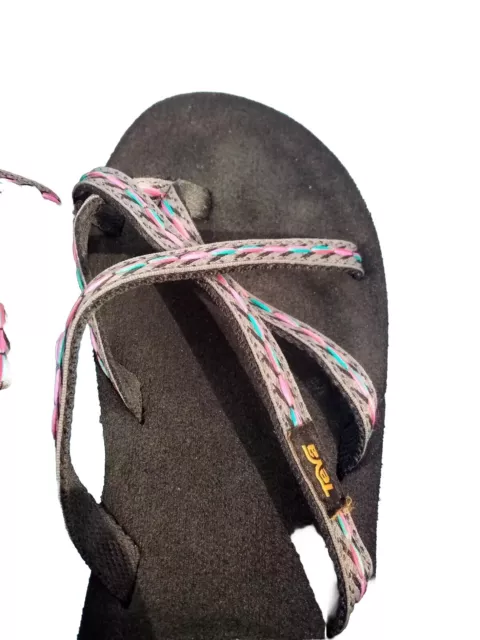 TEVA FLIP FLOPS Sandals Shoes Women's Size 9 Black Foam Wedges Thong ...