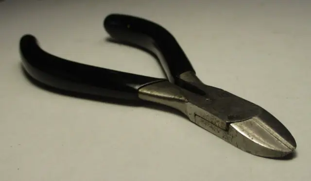 Vintage Craftsman Mini 4-1/4" Diagonal Cutting Cutter Pliers Black Handle USA