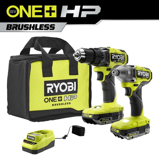 RYOBI ONE+ HP 18V Brushless Cordless 1/2 in. Drill/Driver and Impact
