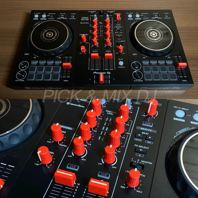 PIONEER DDJ-400 COLOUR custom replacement Knobs & Faders like 