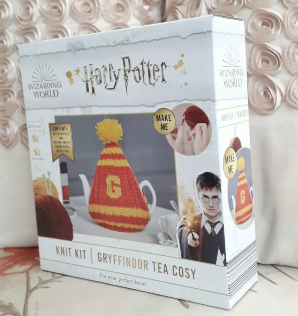 Mundo Mágico de Harry Potter Crochet Gryffindor Sombrero Tejido Tu Propia Tetera