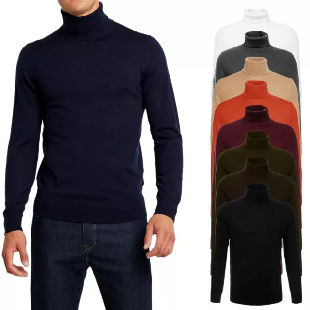 Maglione Uomo Invernale Slim Fit Maglia Collo Alto Dolce Vita Pullover VEQUE