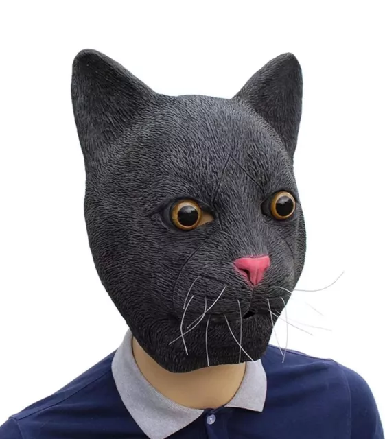 House Cat Mask Latex Full Head Pussycat Cats Animal Masks Fancy