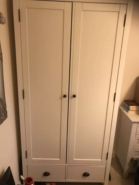 white double wardrobe with drawers