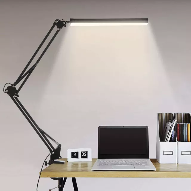 LED Klemmleuchte Dimmbar Schreibtischlampe USB Leselampe flexibel Tisch-Lampe