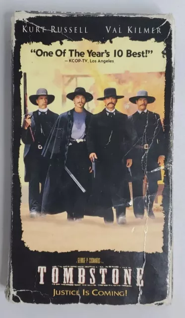 Tombstone VHS VCR Tape Justice is Coming Russell Kilmer 130 Minute