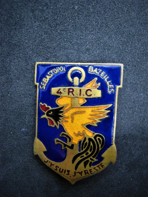 Insigne 6° RIC Bretagne 1939 – Régiment Infanterie Coloniale WWII - Retirage AB 85