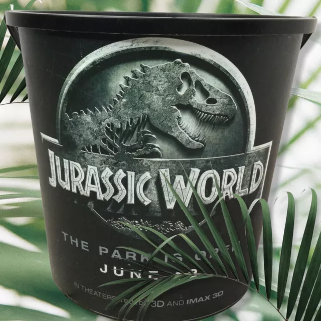 Jurassic World Movie Theater Promo Popcorn Plastic Bucket Tub