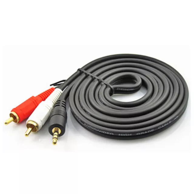 20m 66FT 3.5mm Male Plug to Dual 2 RCA Jack Cable Stereo PC Audio Splitter Aux
