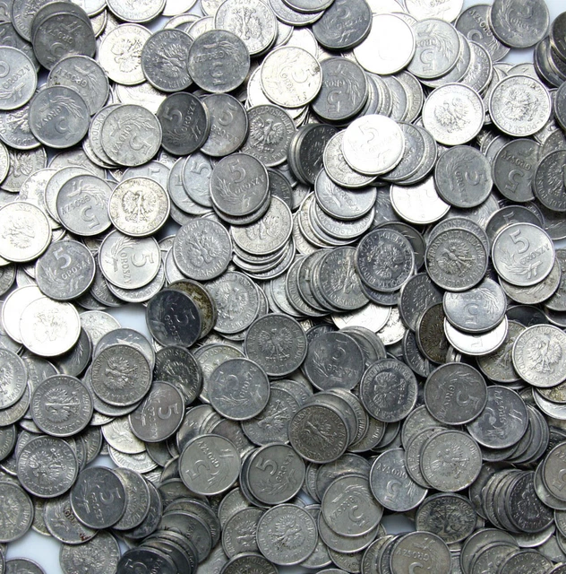 Polen PRL - 100 Stück Münzen 5 Groszy Groschen 1958-1972 Aluminium Konvolut LOT