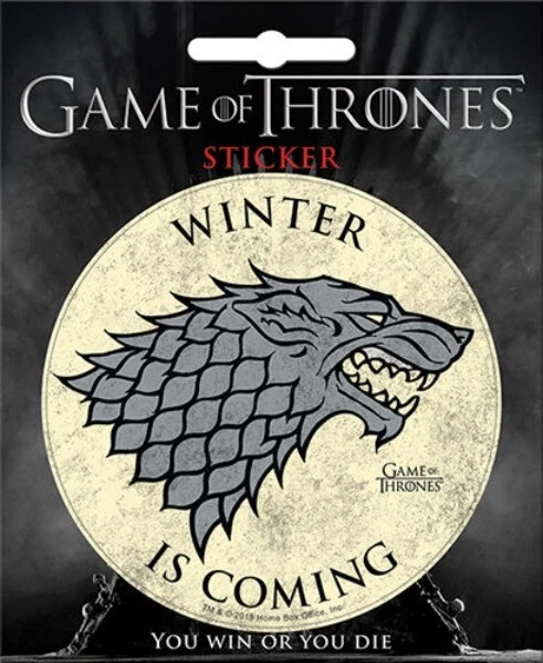GAME OF THRONES House Stark Sigil Image Logo Peel Off Sticker Decal NEW