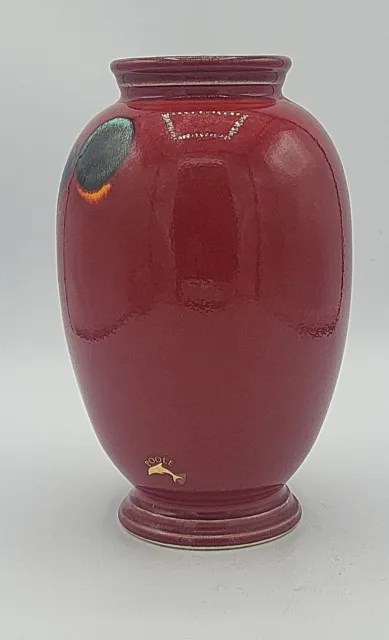 Poole Pottery 'Volcano' Red Glazed Vase 21cm 2