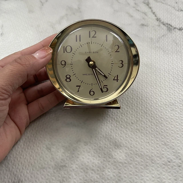 Vintage MCM Westclox Baby Ben Wind Up Alarm Clock Made In USA - Working!