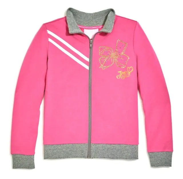 Jojo Siwa for Danskin Bow Bomber Jacket Pink Girl's Size XS 4/5