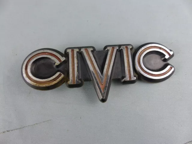 HONDA CIVIC ancien monogramme emblème logo sigle insigne badge en plastique