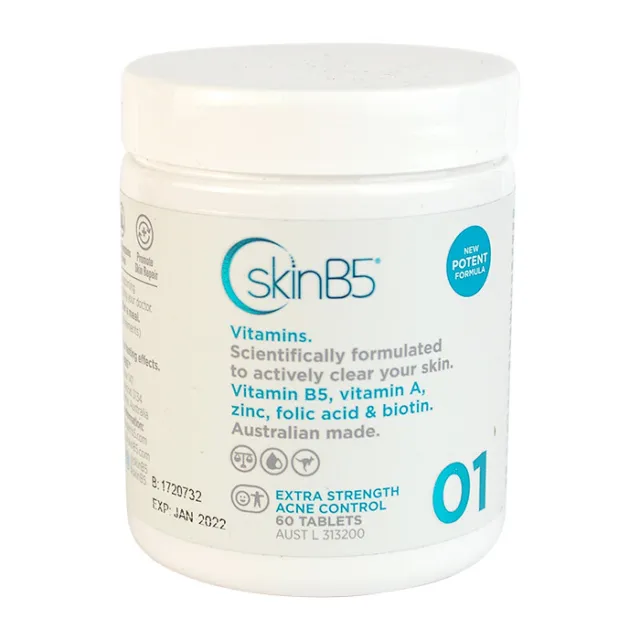 NEW Skincare SkinB5 Extra Strength Acne Control Vitamins 60 Tablets