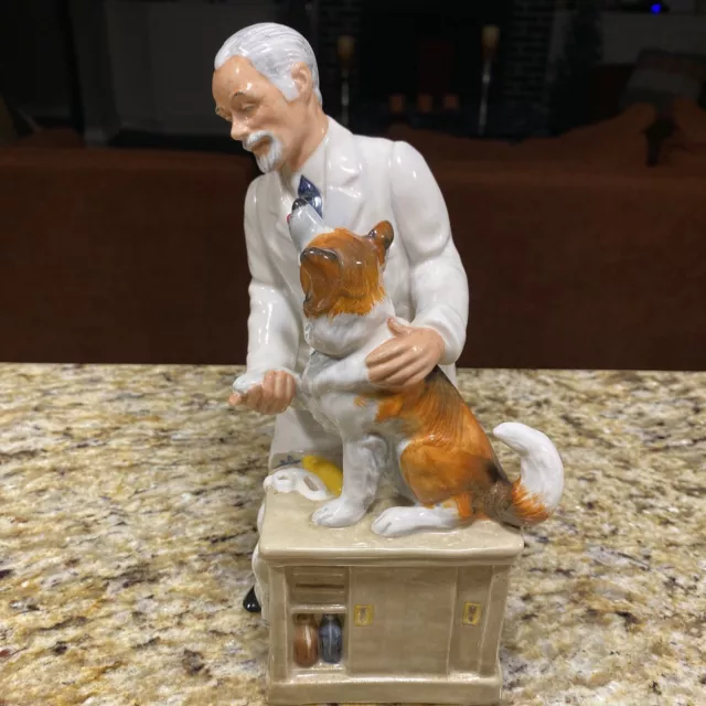 1974 Royal Doulton "Thanks Doc"~Retired ~Vet & Collie Dog Figurine Hn 2731