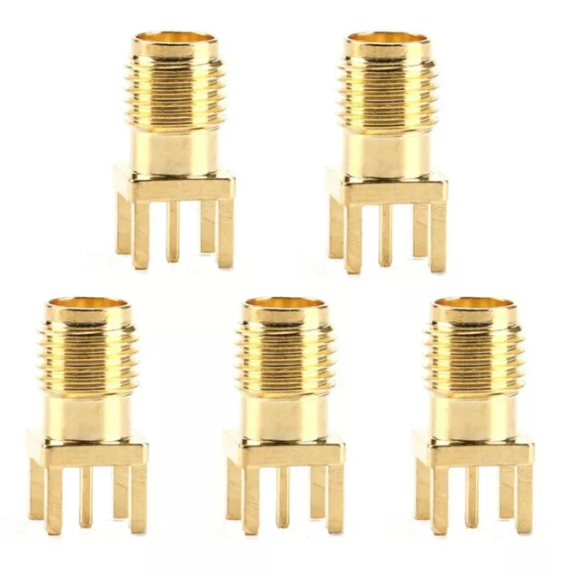 5x SMA RF Koax-Buchse Port PCB Löten 4mm Halterung Für WiFi Externe Antenne