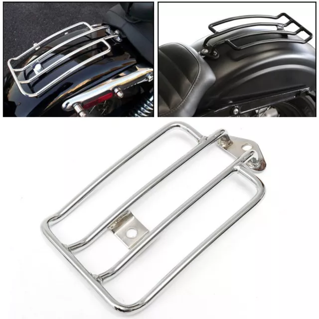 Chrom Gepäckträger Luggage Rack für Harley Sportster 883 1200 2004-2015 DA