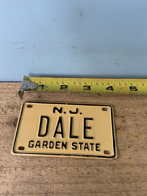 Old School JERSEY Bike License Plate- “ DALE ”-SCHWINN Stingray,Mongoose BMX Old School JERSEY Bike License Plate- “ DALE ”-SCHWINN Stingray,Mongoose BMX