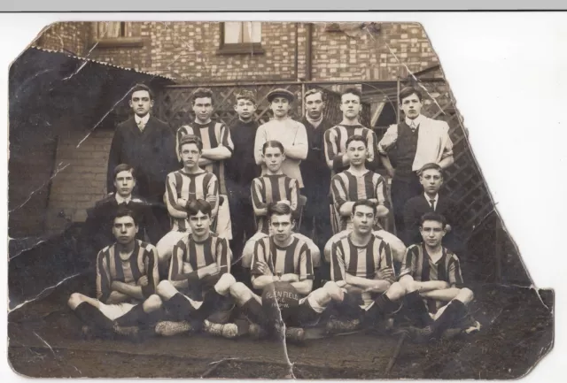 Glenfield Football Team, 1910 - 1911 Season RP PPC, St Albans 1911 PMK, Faults