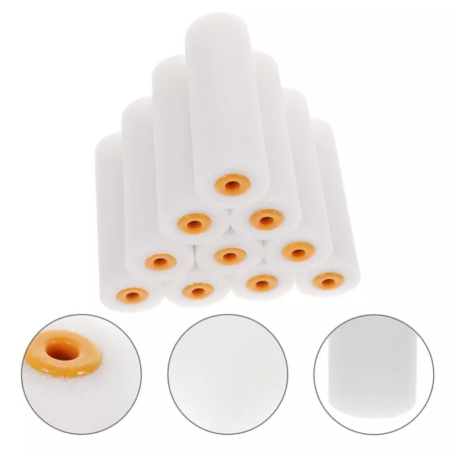 10 fundas de esponja para rodillo de pintura para cepillo de espuma de repuesto